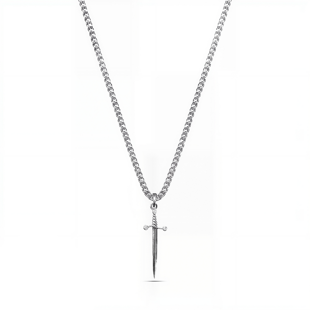 Bộ 2 dây chuyền đôi Heart & Blade Hồng